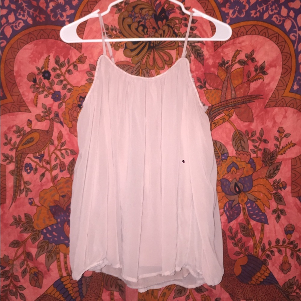 Pink long sleeve off the shoulder shirt.